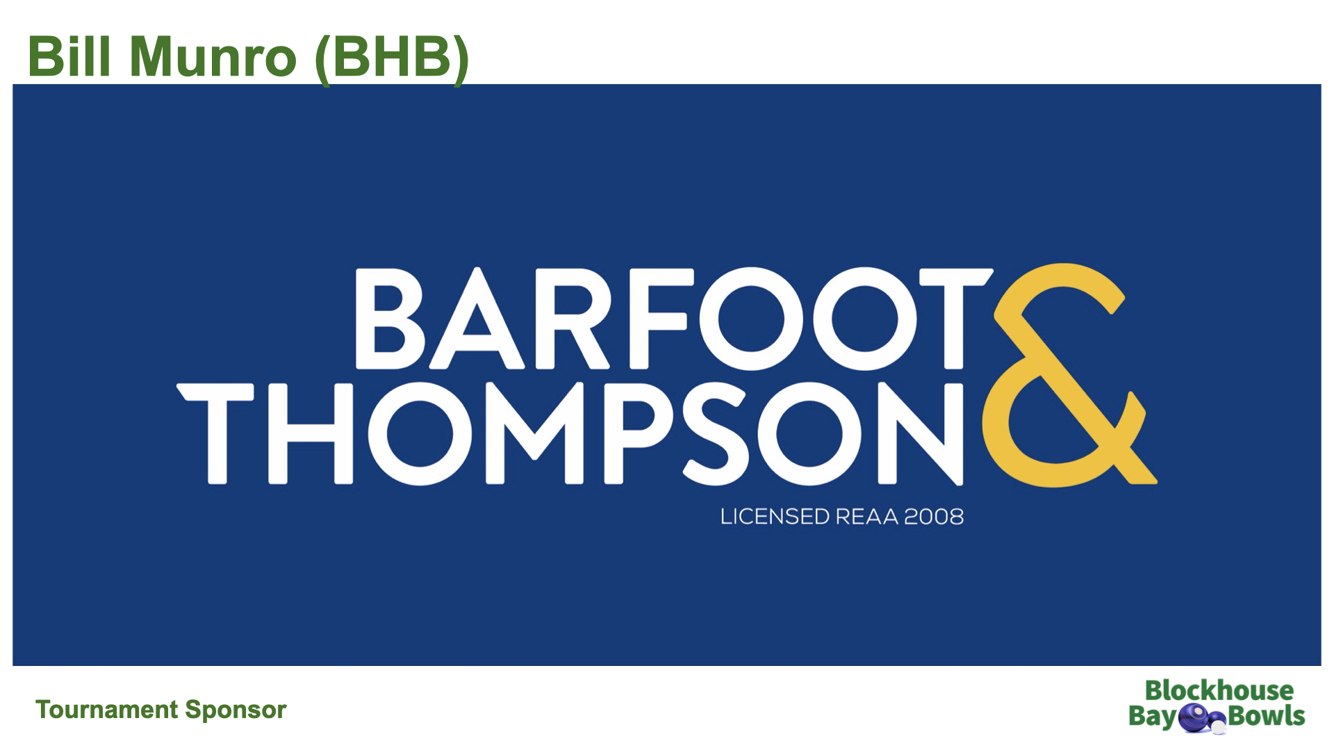 Barfoot & Thompson (BHB)- Bill Munro